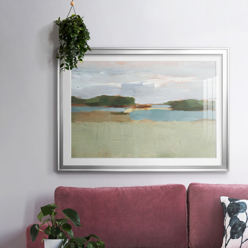 High Noon Vista Study I-FramedFramed Print W biseauté mat, Argent, H 30 po x l 44 po x P 1,5 po