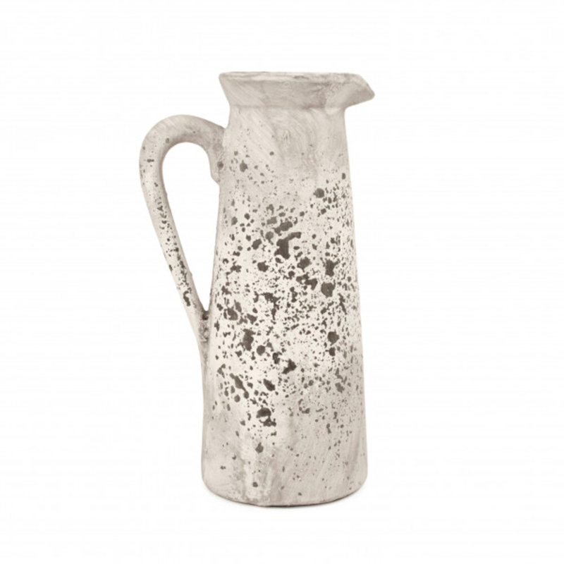 Claybon Ceramic Pitcher, 9.5" H x 4" W x 5.5" L