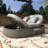 2-Person Outdoor Rattan Daybed With Adjustable Backrests-1614494821