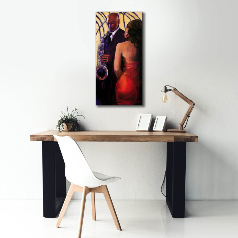 Sax Seduction par Monica Stewart, H 40 po x l 20 po x P 1,5 po