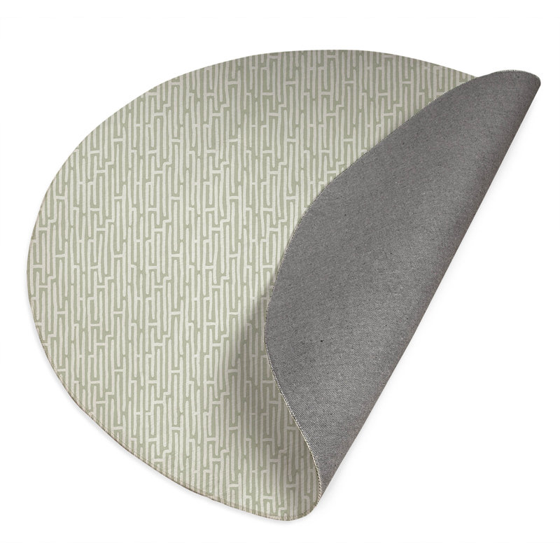Twilight Labyrinth Non-Slip Outdoor Rug, Round 5'