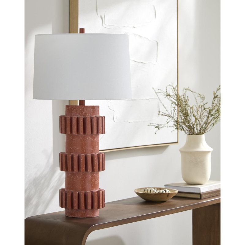 Lampe de table Alveena, Orange