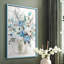 «Blue Contemporary Bouquet», reproduction encadrée - bois massif-1165774769-1165774775