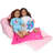 Sophia’s Plush Pink Moroccan Print Pull-Out Sofa/Bed for 18" Dolls