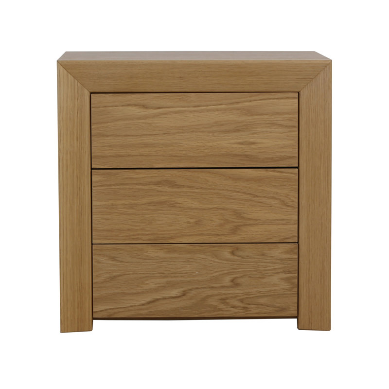 Aguilera 50cm W Solid + Manufactured Wood Bedside Table