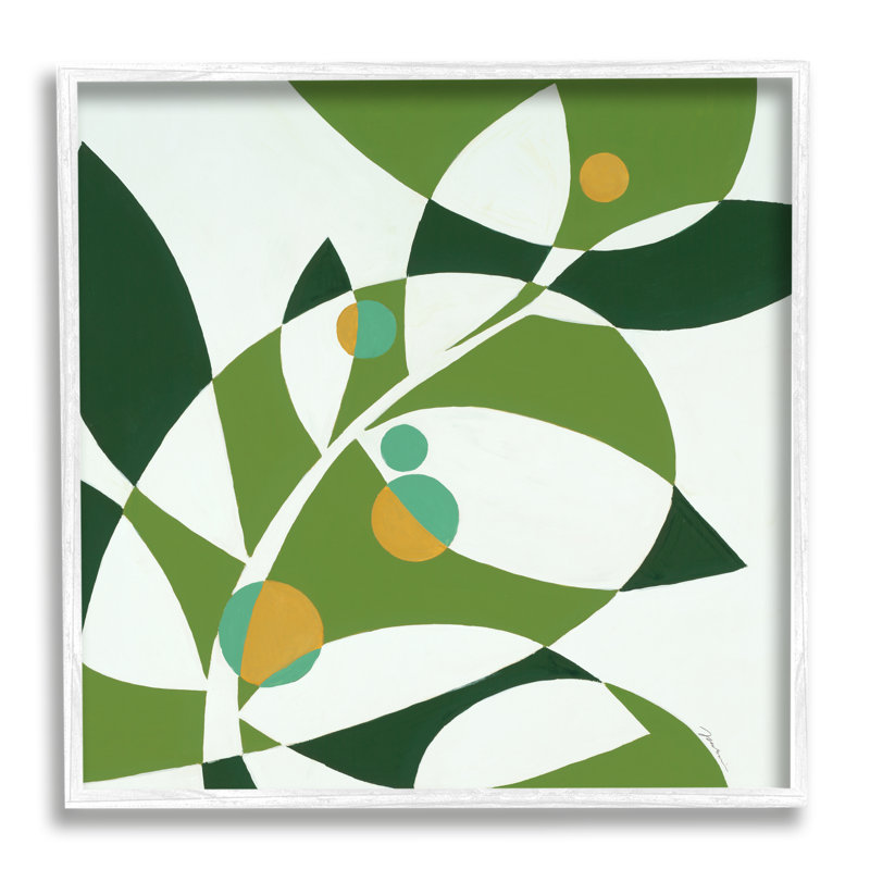 Stupell Industries Botanical Abstract Leaf Framed Giclee Art Design By Liz Jardine, H 24 po x l 24 po x P 1,5 po