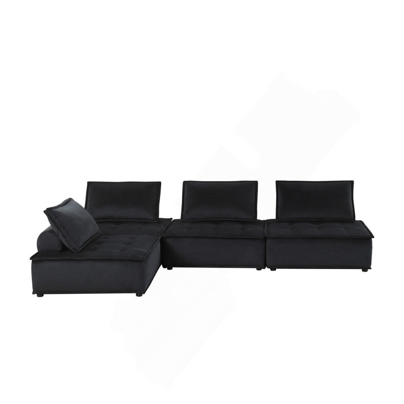 Canapé modulaire en velours confortable