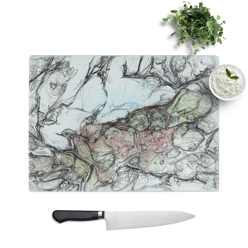 Tempered Glass My Luck Chopping Board, 39 cm W x 28.5 cm L