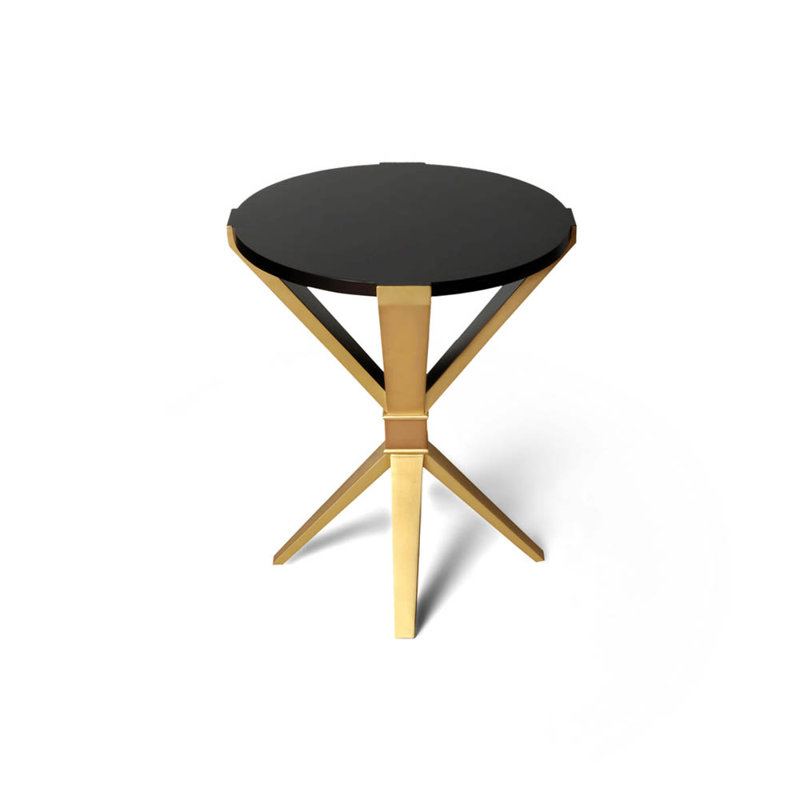 Amyrikal Cross Legs End Table, Black