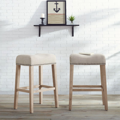 Charming Backless Upholstered Bar Stools Set for Stylish Seating Experience