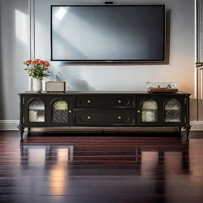 Crédence de rangement en bois massif l 86,61 po American Retro
