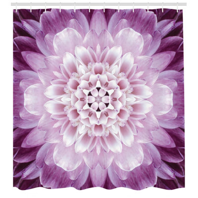Floral Shower Curtain with Hooks Included