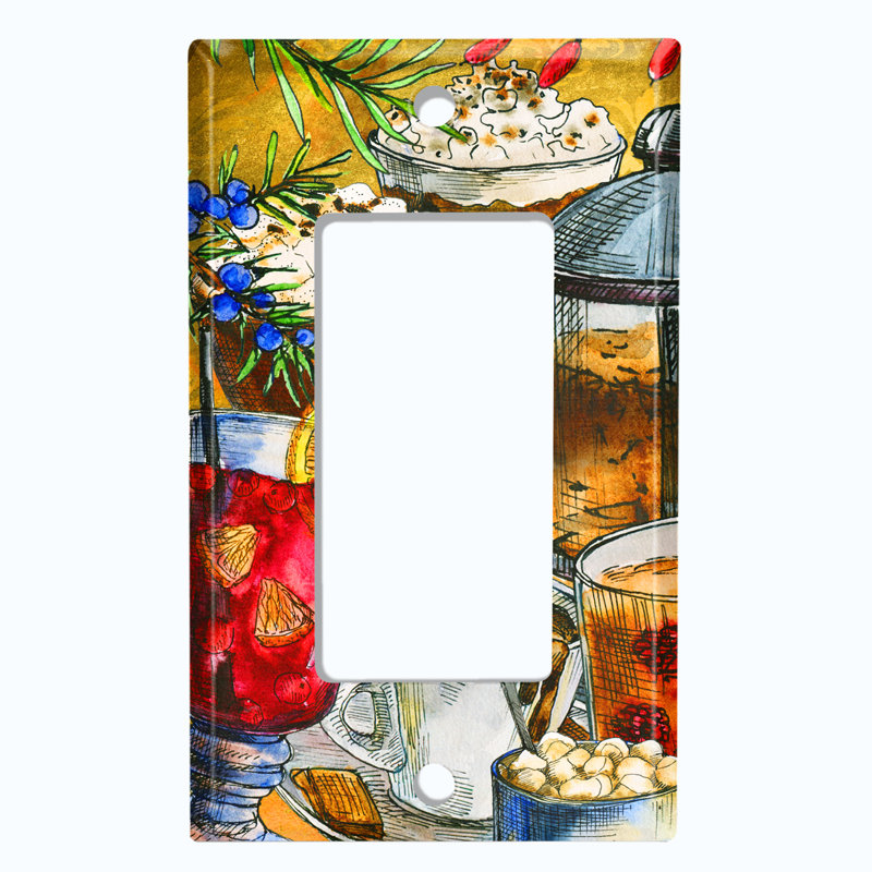 Assiette murale à bascule café et café en forme de dessert