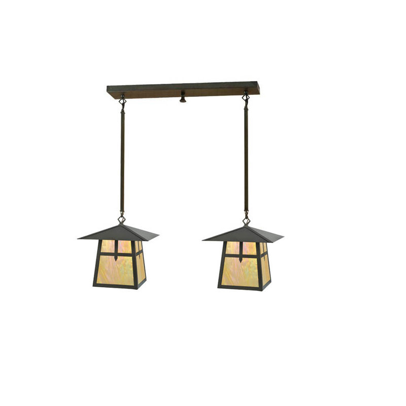 Luminaire suspendu pour îlot de cuisine 2 lumières Analilia