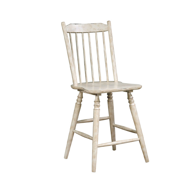 Chaise d'appoint à dossier à lattes crème Cirenia