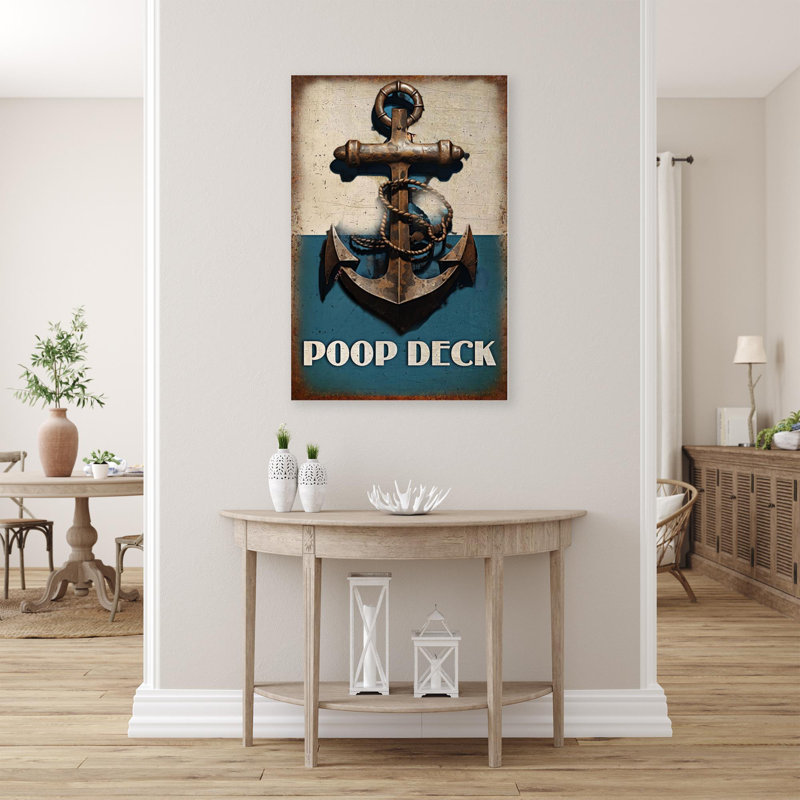 Anchor Poop Deck - 1 pièce, impression sur toile tendue, H 36 po x l 24 po x P 1,25 po