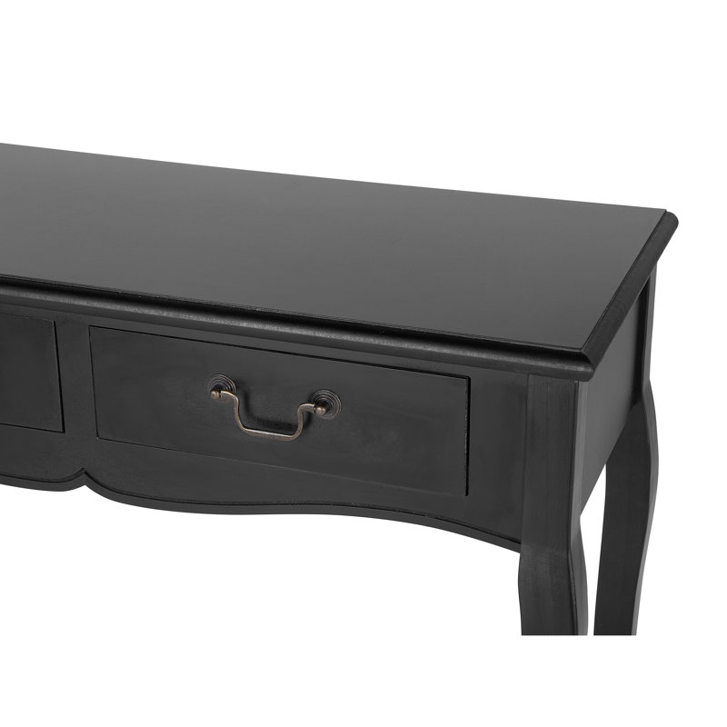 Henri 90cm Console Table, Black, Black