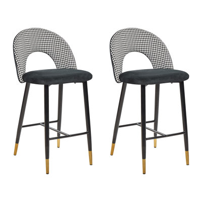 Falton Upholstered Counter Stool with Metal Frame
