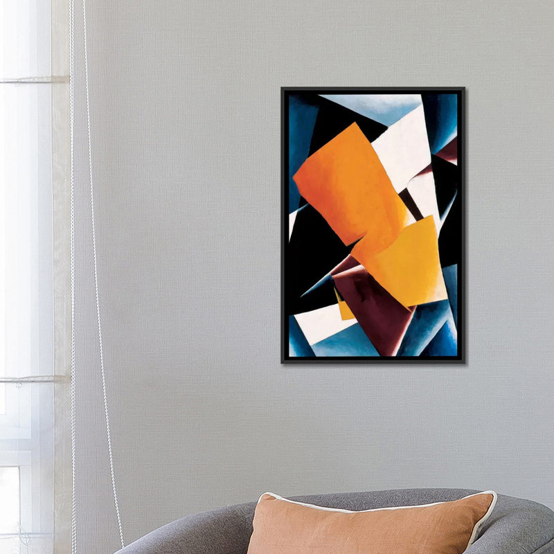 «Painterly Architectonics» par Lyubov Popova, impression sur toile, H 26 po x l 18 po x P 1,5 po, Toile encadrée noire