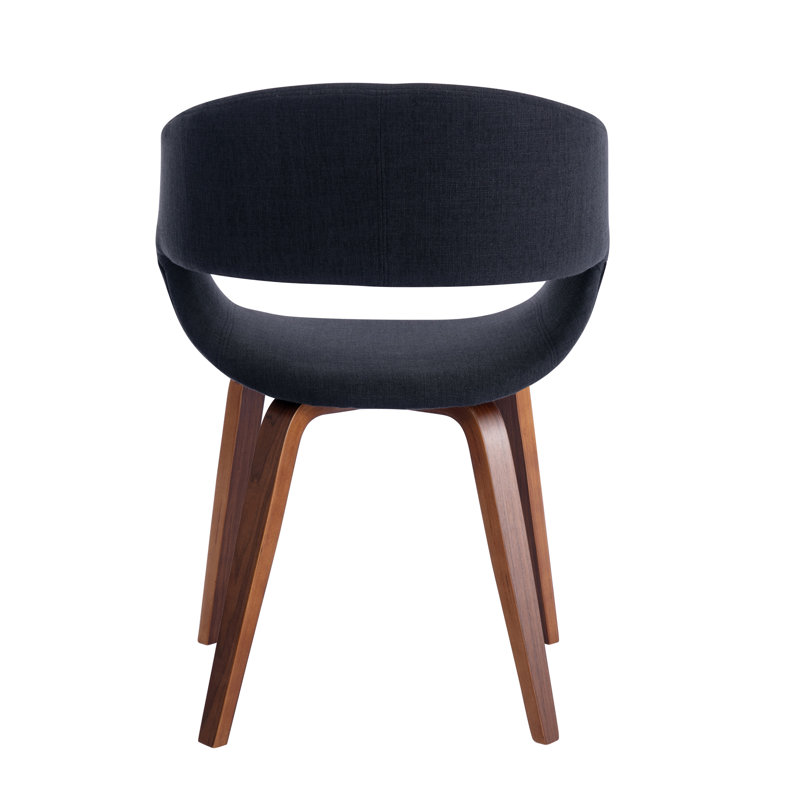 Cachan Fabric Dining Chair with Beechwood Legs, Black