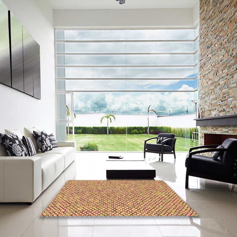 Geometric Indoor Rug, Square 3'