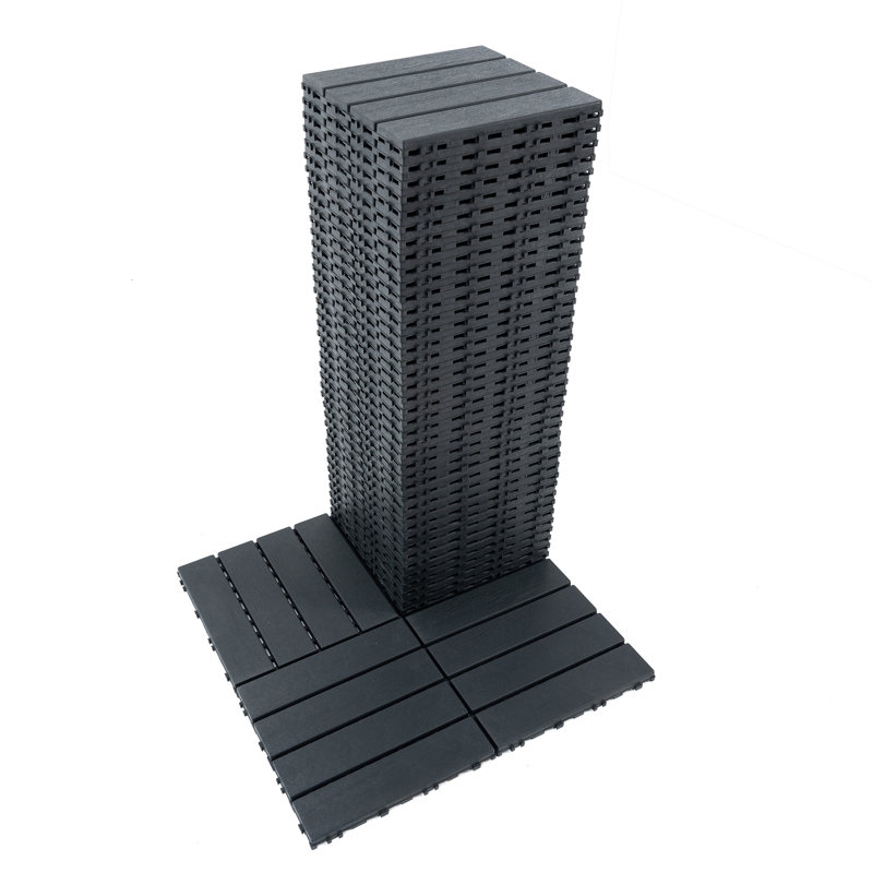 Carreaux de terrasse en plastique emboîtables, Gris