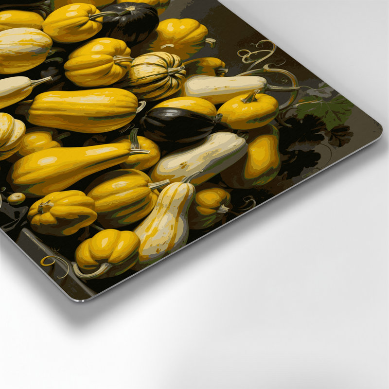 Légumes d'été, art mural brun en métal, H 12 po x l 18 po