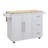 Kitchen Island With Spice Rack,Towel Rack And Extensible Solid Wood Table Top-15179887