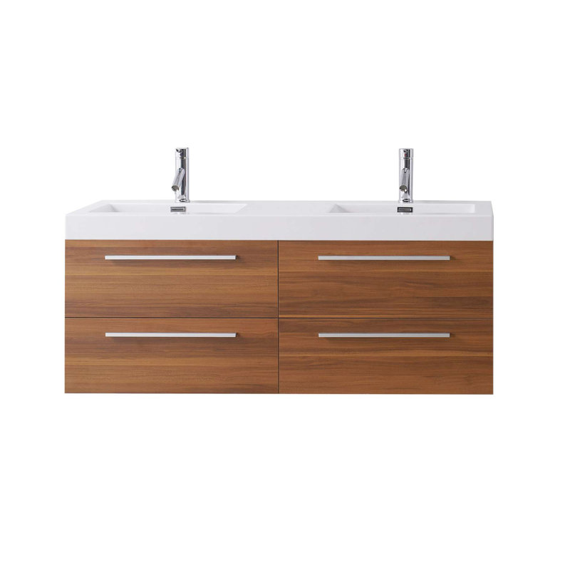 Meuble-lavabo double 54 po Brochu, Prune