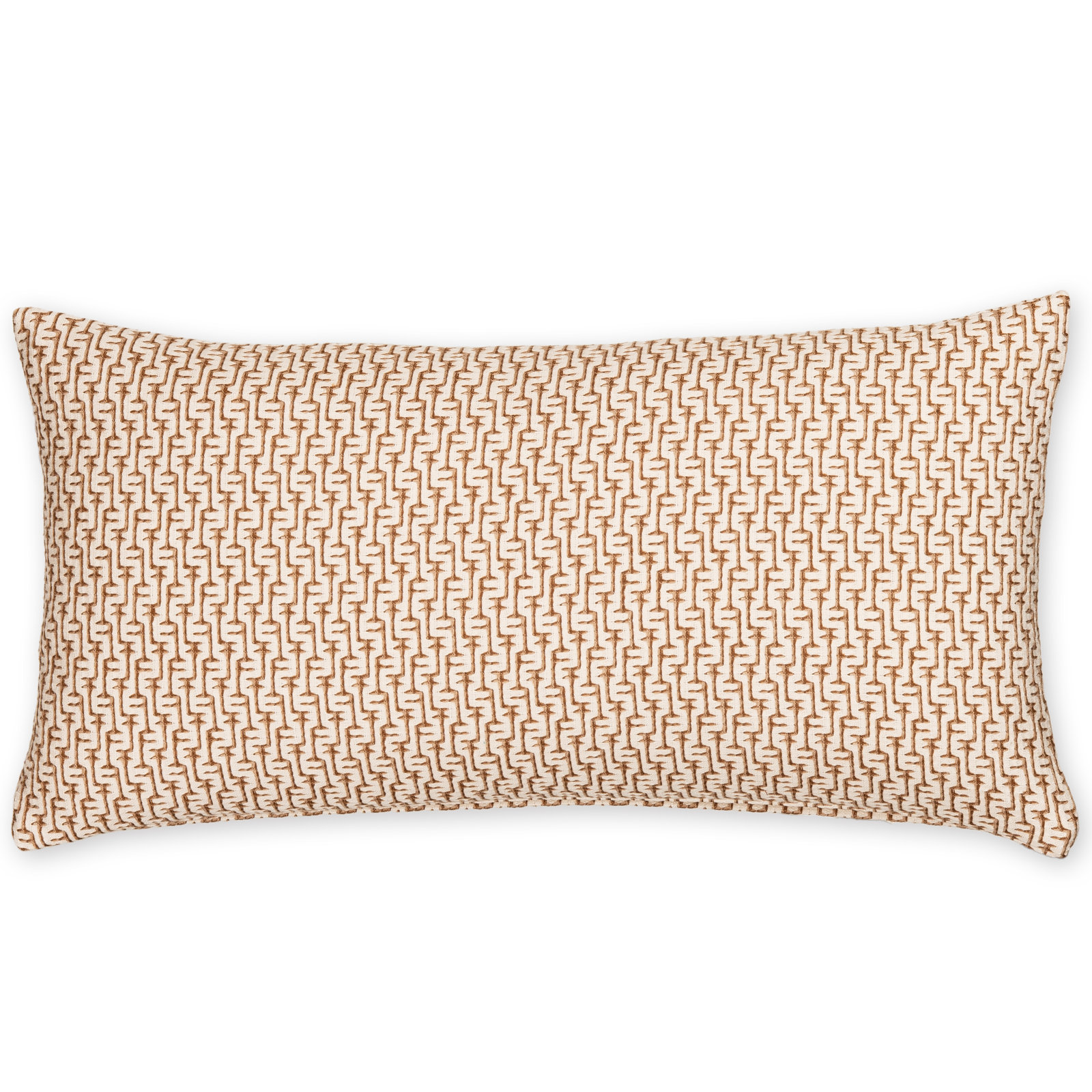Cascade Geometric Accent Pillow, Polyester, Rectangle 12"H x 21"W, Orange