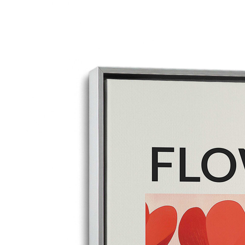 Amsterdam Flower Market I, Cadre flottant en chrome poli, H 36,75 po x l 24,75 po