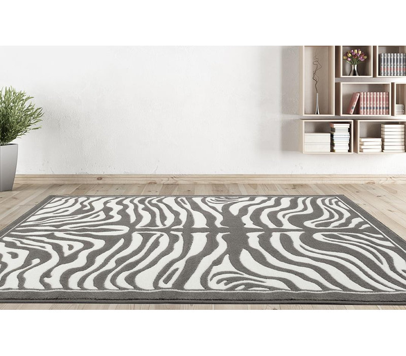 Tapis d'intérieur / extérieur gris Baller, 8 pi x 10 pi