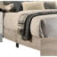 Grand lit contemporain en bois d'hévéa, finition crème, tête de lit transitionnelle en tissu gris, structure en bois-1495765241-1495765240