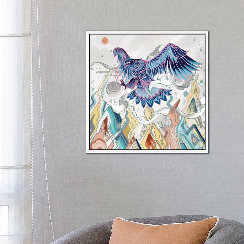 Beyond The Emperor by Sija Hong - Painting on Canvas, White Framed, 66.04 cm H x 66.04 cm W