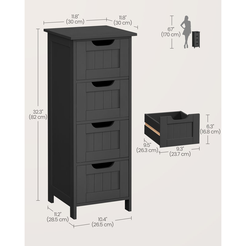 Bathroom Cabinet, Black