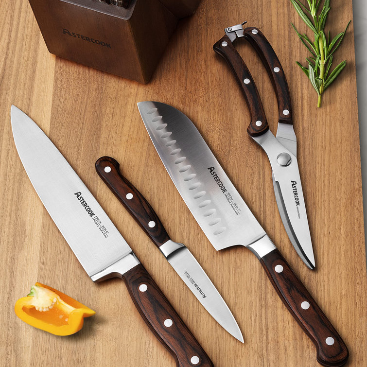  Astercook Knife Set, 15-Piece Kitchen Knife Set with