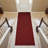 Runner Rug Hallway Non Slip Rubber Back Custom Size As Carpet Doormat Throw Rug Red Striped-1941431209