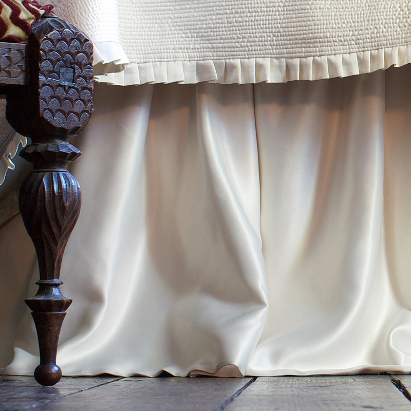 Battersea Ruffled Bed Skirt, Ivory