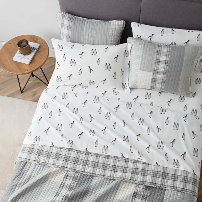 King Gray Cotton Flannel Deep Pocket Sheet Set