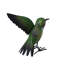 Statue métal colibri en métal