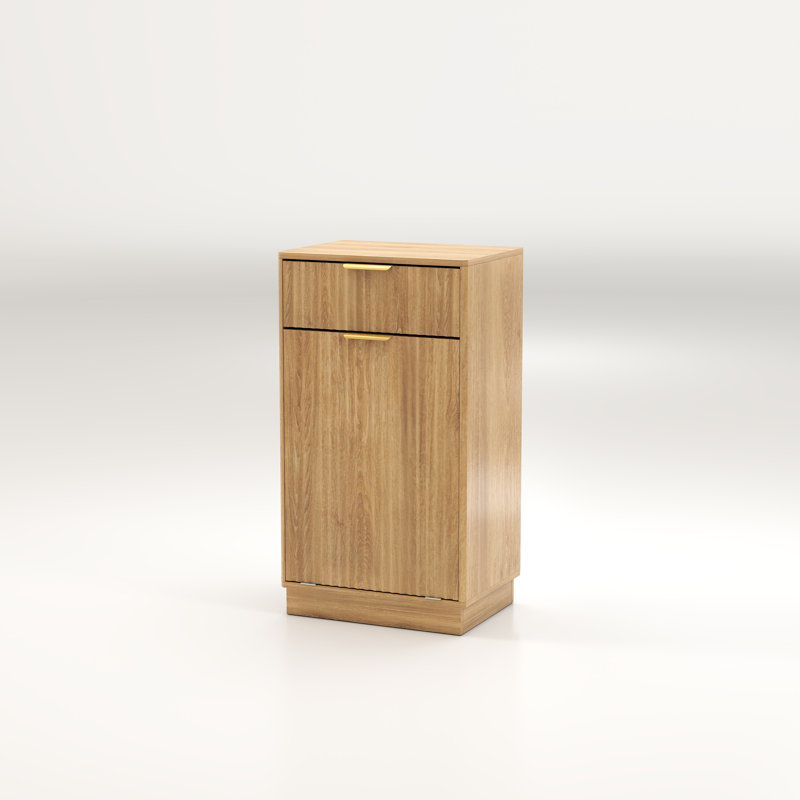 Armoire poubelle inclinable 10 gallons en chêne