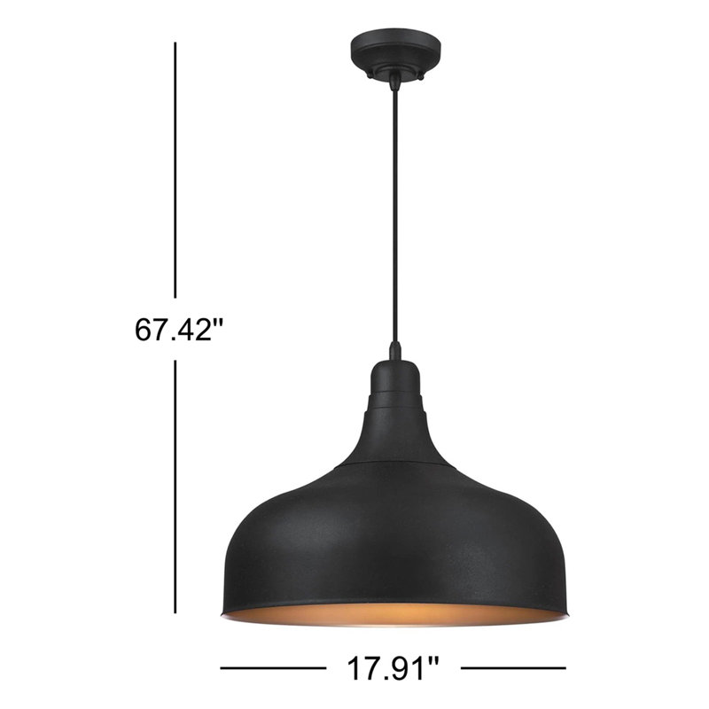 Luminaire suspendu pour dôme simple 1 lumières Munk