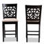 Upholstered Counter Stool with Solid Wood Frame-1381949811