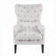 Fauteuil d'appoint à oreilles rembourré avec structure en bois massif par pour Quiet Home Relaxation