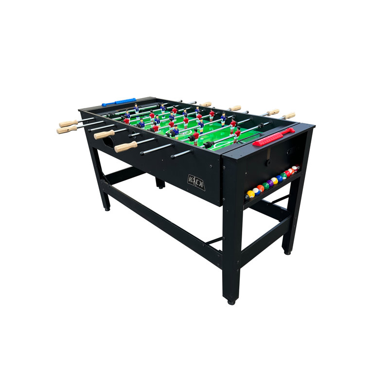 Black 48" 2-in-1 Foosball and Pool Game Table