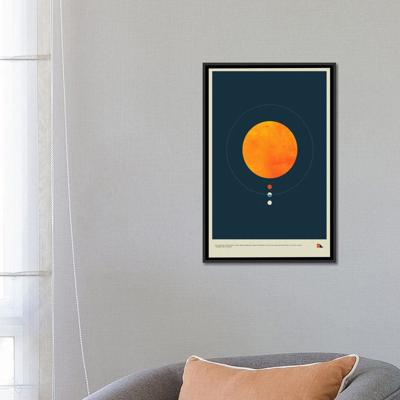 «Habitable Zone», impression sur toile, Toile avec cadre noir, Pas de tapis, H 48 po x l 32 po x P 1,5 po
