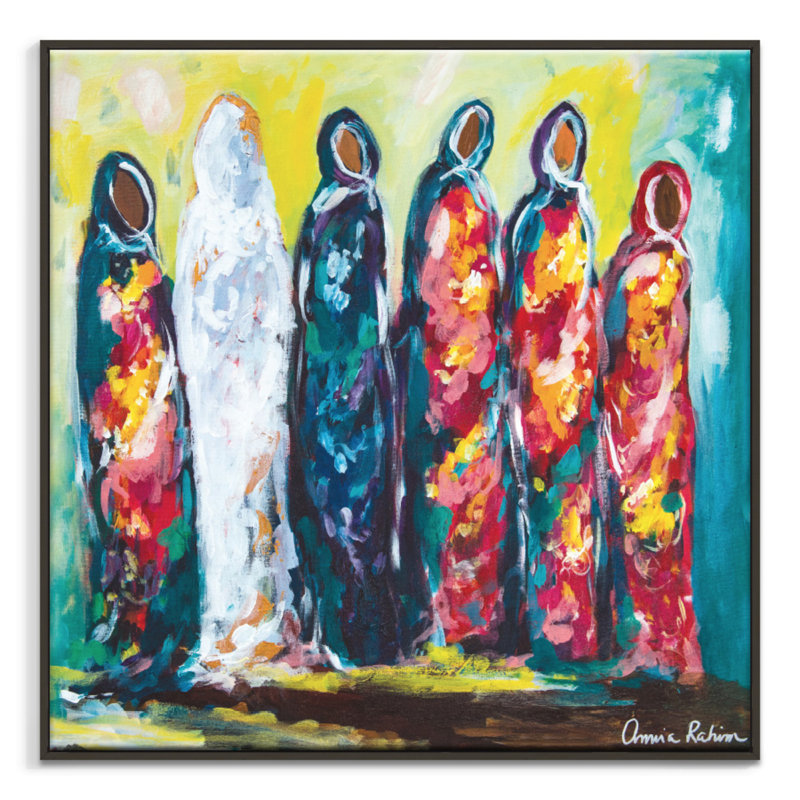 The Wedding by Amira Rahim - Painting on Canvas, Timber, 41cm H x 41cm W