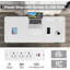 Bureau pour travailler debout réglable en hauteur Kashif de 55 po avec 2 ports USB, 3 prises de courant, 4 roulettes, 2 crochets et un grand tapis de souris-610342578