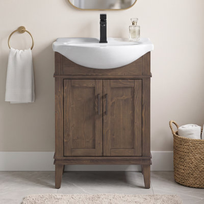 Arlowene 24" Freestanding Single Bathroom Vanity with Ceramic Top