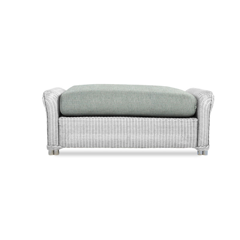 Reflections Outdoor Ottoman, Canvas Canvas Sunbrella® Canvas, White
